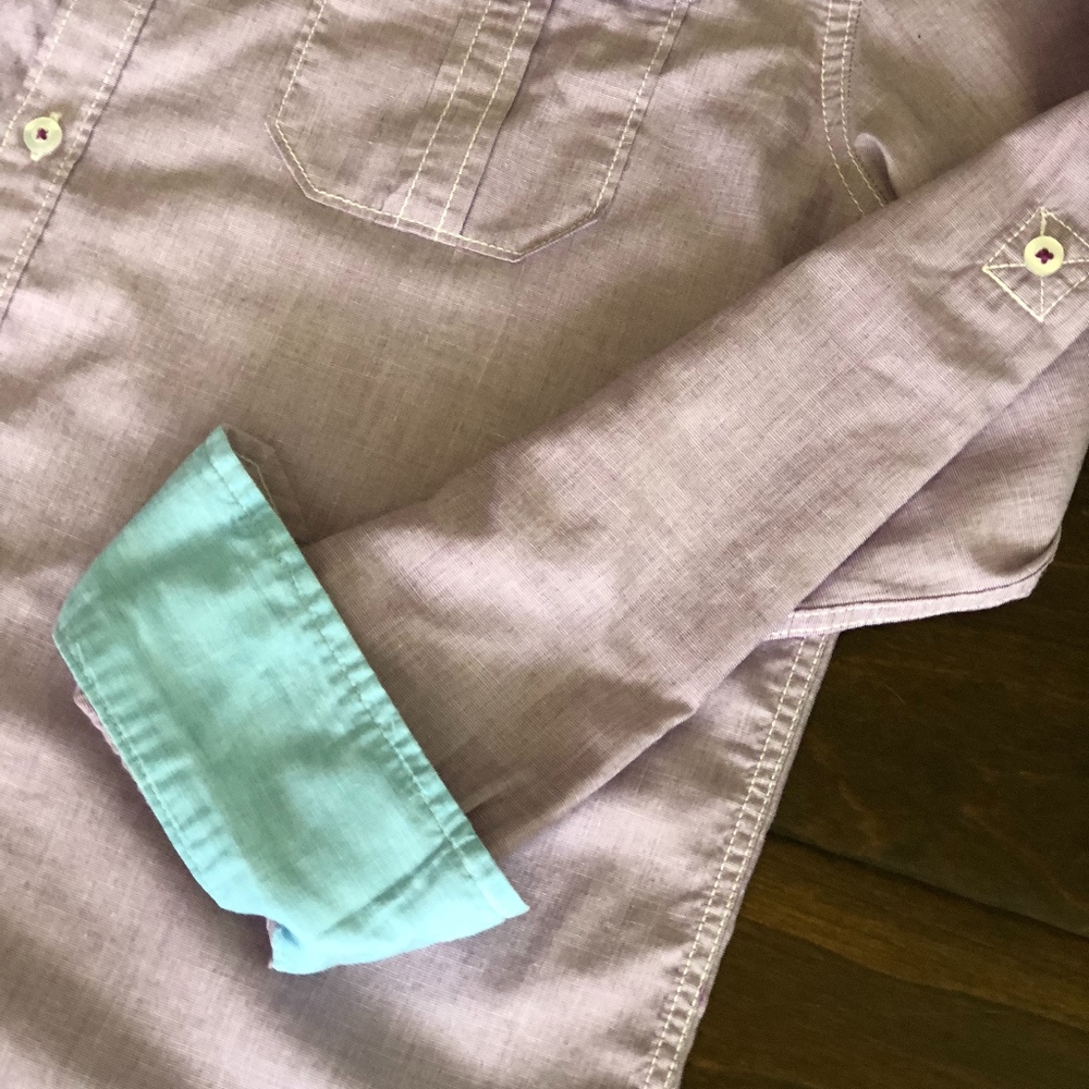 MICHAEL BRANDON Purple Button Down - Picture 3 of 4